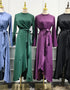 Ruffled Abaya with Belt for Women in Dubai and America